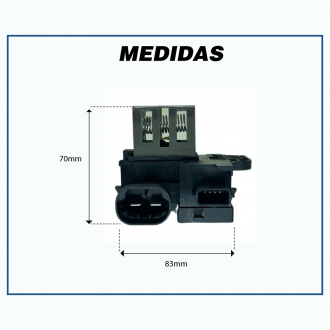 Elétricos RESISTENCIA DO ELETROVENTILADOR RENAULT LOGAN SANDERO 2014> OEM-255509263R Imagem 3