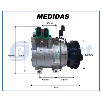 Compressores COMPRESSOR HANON TUCSON/SPORTAGE 2.0 16V 2010<2015 Imagem 7