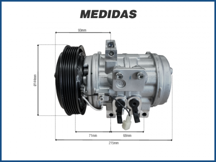 Compressores COMPRESSOR DENSO - FORD KA 1.0 1.6 / 10P15 PASSANTE - 2008>2011 Imagem 4