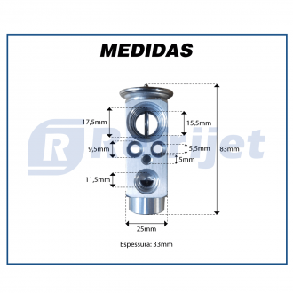 Linha Leve VALVULA DE EXPANSÃO CHEVROLET ASTRA / CAMINHÃO SCANIA 2008> / VOLVO / CAIXA EVAPORADORA TRASEIRA SPRINTER Imagem 6