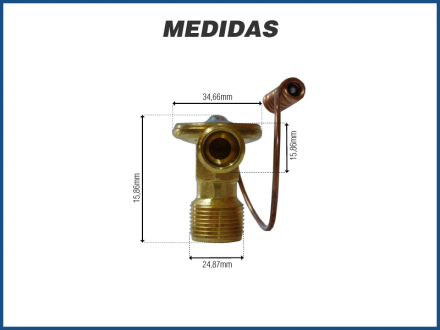 Filtros e Válvulas VÁLVULA EXPANSÃO O RING R134A TRATOR UNIPORT - FIAT UNO / MITSUBISHI L200 TRITON Imagem 4