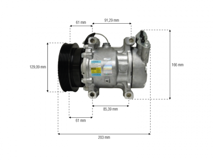 Compressores COMPRESSOR DELPHI - RENAULT CLIO - 1996>2006 / KANGOO 1.6 - 2001 / SYMBOL 1.6  2009>2015 Imagem 4