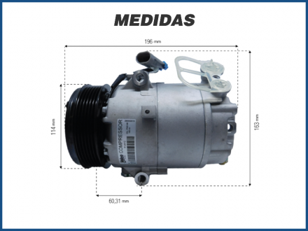 Compressores COMPRESSOR VALEO - CHEVROLET ASTRA - 2002>2009 / VECTRA - 2006>2012 Imagem 4