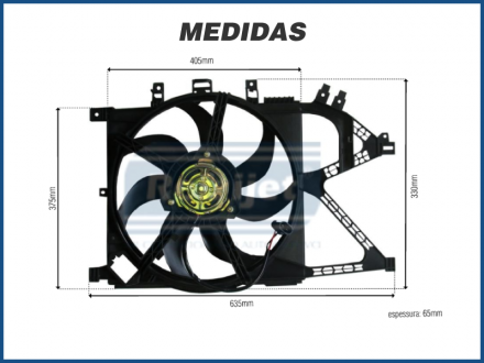 Eletroventiladores ELETROVENTILADOR - CHEVROLET CORSA / MONTANA Imagem 2