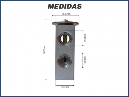 Filtros e Válvulas VÁLVULA DE EXPANSÃO 1,5 TR O'RING BLOCK ROSCA UNIVERSAL Imagem 3