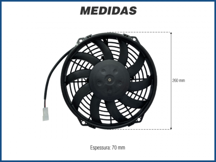 Eletroventiladores ELETROVENTILADOR 9" SOPRANTE VA07-AP8/LL-58S 12V BT Imagem 2