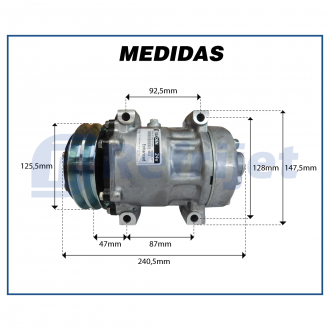 Compressores COMPRESSOR SANDEN FLX7 4052 R134 Imagem 7