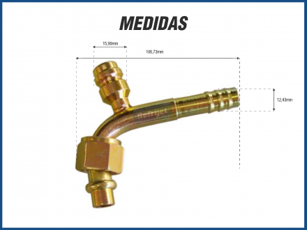 Conexões CONEXÃO 90 FÊMEA #10 ACO C/ADAPT. R134A S/C Imagem 1