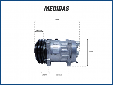 Compressores COMPRESSOR SD 7H15 8 OREL 12V R134 2A SAIDA HORIZONTAL Imagem 4