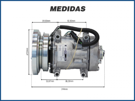 Compressores COMPRESSOR SANDEN FLX7 4129 Imagem 4