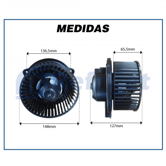 Motores MOTOR C/ TURBINA CAIXA EVAPORADORA - VOLKSWAGEN GOL / PARATI / SAVEIRO - GIII / GIV Imagem 3