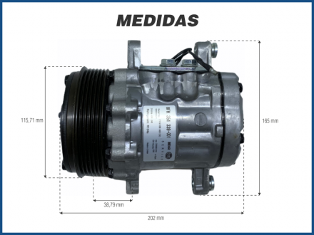 Compressores COMPRESSOR MARELLI 7B10 - POLIA 112MM Imagem 5