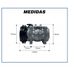 Compressores COMPRESSOR 10P15 1A 12V ORELHA - JOHN DEERE 1450 / VALTRA 1780 / BM 100 / BM 110 / BM 120 / BM 125 - BC447190 - 153ORC Imagem Miniatura 5