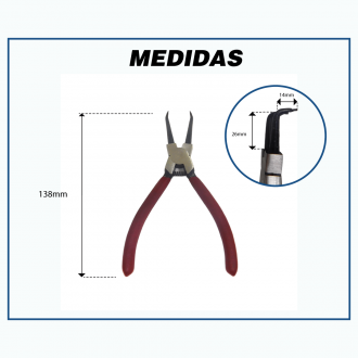 Ferramentas ALICATE P/ANEIS TRAVA INT CURVO 160MM Imagem 2