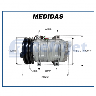 Compressores COMPRESSOR TM-21 47242 R134 E R404 - POLIA 144MM Imagem 6