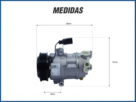 Compressores COMPRESSOR MAHLE - VOLKSWAGEN UP / GOL G7 / FOX - MOTOR 3 CIL  2014/2022 Imagem 5