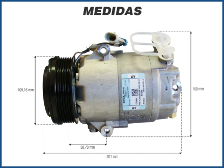 Compressores COMPRESSOR DELPHI - CHEVROLET ZAFIRA 2.0 - 2001>2012 Imagem 4