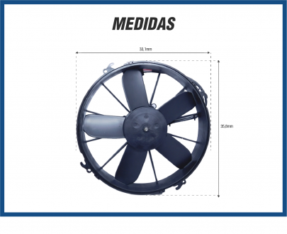 Eletroventiladores ELETROVENTILADOR SPAL 12" 24V VA01 BP70/LL 36A Imagem 2