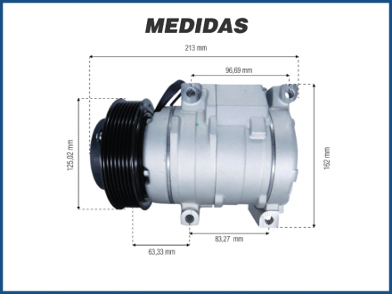 Compressores COMPRESSOR MAHLE - TOYOTA HILUX 3.0 16V DIESEL / NEW HOLLAND - 2005>2015 Imagem 4