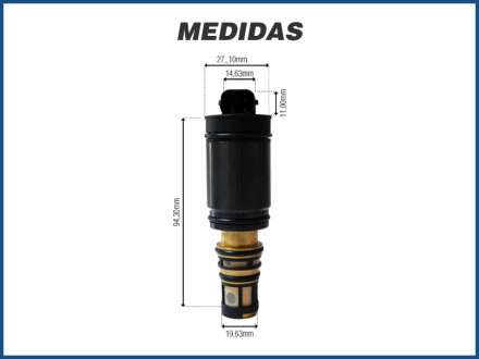 Filtros e Válvulas VÁLVULA DE CONTROLE DO COMPRESSOR 5SE09 / 5SE12 / 6SEU16 - TOYOTA YARIS / COROLLA Imagem 3