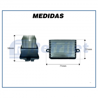 Elétricos RESISTENCIA DA CAIXA EVAPORADORA JEEP RENEGADE OEM-7089751 Imagem 4