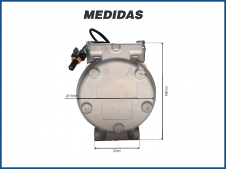 Compressores COMPRESSOR JOHN DEERE COLHEITADEIRA  7210J / 7215J - 10PA17C TAPA PÓ Imagem 4