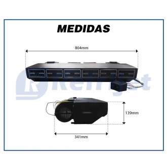 Caixas Evaporadoras CAIXA EVAPORADORA UNIVERSAL 32.000 BTU 12V 770X330X145MM Imagem 8