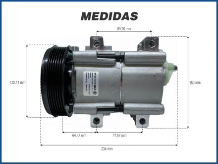 Compressores COMPRESSOR MAGNETI MARELLI FS10 FORD RANGER 3.0 DIESEL - 2005 Imagem 5