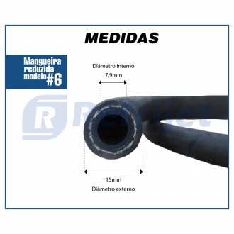 Mangueiras MANGUEIRA GOODYEAR REDUZIDA  #6 LIQUIDO R-12/134A Imagem 2