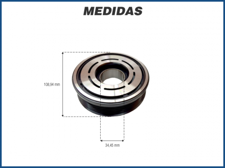 Componentes POLIA E ROLAMENTO MAHLE - CHEVROLET S10 / BLAZER / ZAFIRA / VOLKSWAGEN GOL G4 / FOX Imagem 3