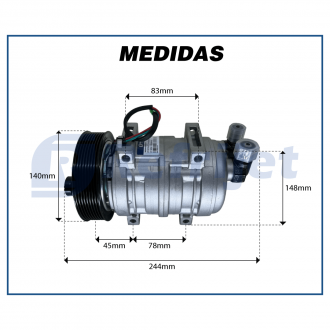 Compressores COMPRESSOR TM-21HD R-134 24V PV8 Imagem 4