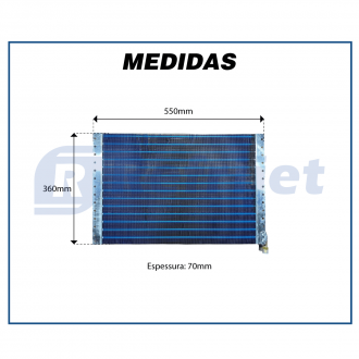 Condensadores CONDENSADOR MÁQUINA TRATOR VALTRA BH/BM GERAÇÃO 3 TUBO ALETA A/A OEM: 86670101 Imagem 4