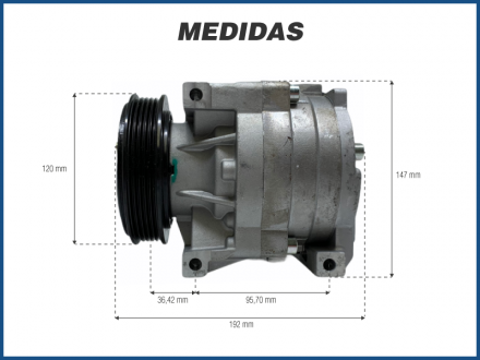 Compressores COMPRESSOR MARELLI - FIAT PALIO / SIENA / UNO / DOBLO SCROLL GRANDE Imagem 5