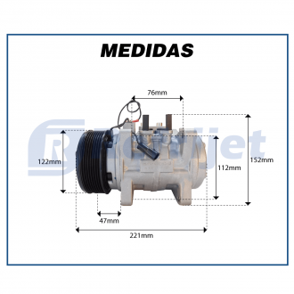 Compressores COMPRESSOR DENSO 10P15 BC447190 - 1560RC Imagem 4