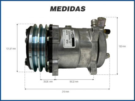 Compressores COMPRESSOR SANDEN SD5H14-5305 R-134A Imagem 5