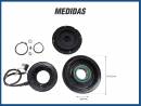 Componentes KIT EMBREAGEM COMPRESSOR DENSO - 6P148 / 10P15 Polia 1A 12V - NEW HOLLAND / JOHN DEERE / BC146600-97602C Imagem Miniatura 2