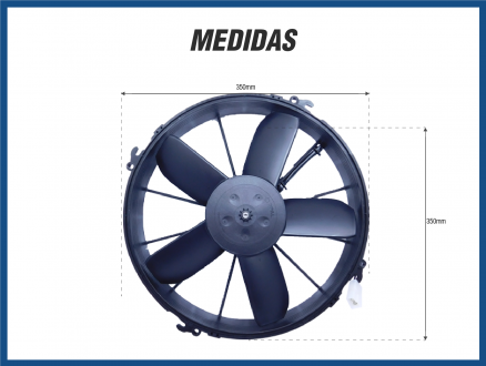 Eletroventiladores ELETROVENTILADOR SPAL VA01-AP70/LL-36A 12'' 12V ASP 10.000 Imagem 2