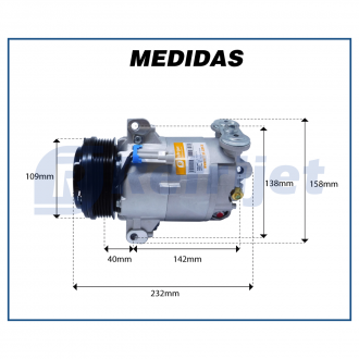 Compressores COMPRESSOR S10 / BLAZER 2.4 GAS/2.5 TUR/DIES 2.8 DIESEL 2002/2012 Imagem 4