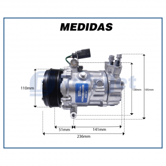 Compressores COMPRESSOR SANDEN AC EDGE - VOLKSWAGEN FOX / GOL 13 / SAVEIRO 14 1.6 MSI - SD6V12 1948 Imagem 6