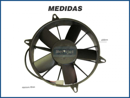 Eletroventiladores ELETROVENTILADOR SPAL 11 12V VA03-AP70 / LL-37A Imagem 2