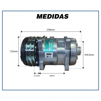 Compressores COMPRESSOR SANDEN SD5H14 5336  8 OREL12 V R-134A 2A 132M FLX Imagem 7
