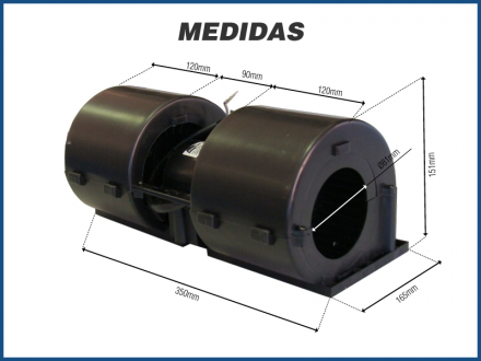 Motores MOTOR 2 TURBINAS 24V COM CARACOL Imagem 3