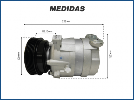 Compressores COMPRESSOR VALEO - CHEVROLET CORSA V5 1.0 / 1.4 / 1.6 - 1994>1998 Imagem 4