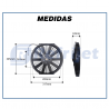 Eletroventiladores ELETROVENTILADOR 12V 12" SOPRANTE PA RETA Imagem Miniatura 4