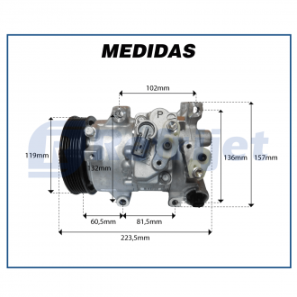 Compressores COMPRESSOR DENSO - TOYOTA COROLLA 2 VÁLVULAS - 2011>2013 Imagem 7