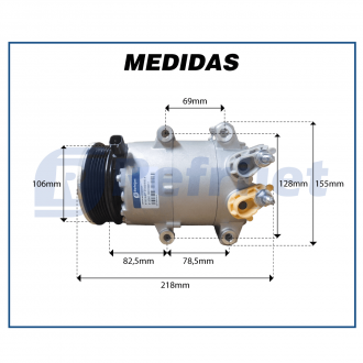 Compressores COMPRESSOR NEW FIESTA / NEW ECOSPORT 1.6 2013/2019 Imagem 6