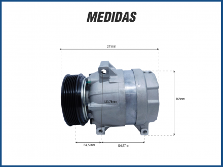 Compressores COMPRESSOR MARELLI - RENAULT MASTER 2.5 - 2008>2012 Imagem 4