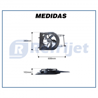 Eletroventiladores ELETROVENTILADOR DO RADIADOR COM DEFLETOR FIAT PALIO FIRE / STRADA / SIENA 2000> E 1.8 NOVO SISTEMA VALEO / DENSO Imagem 6