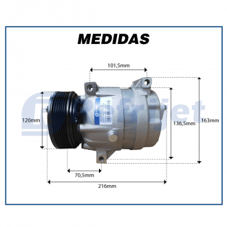 Compressores COMPRESSOR RENAULT MASTER 2.5 2008/2012 7PK (433) Imagem 7