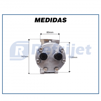 Compressores COMP. SANDEN  7H15 4109 12V 8PK 152MM CASE 8000 8800 2013> Imagem 7